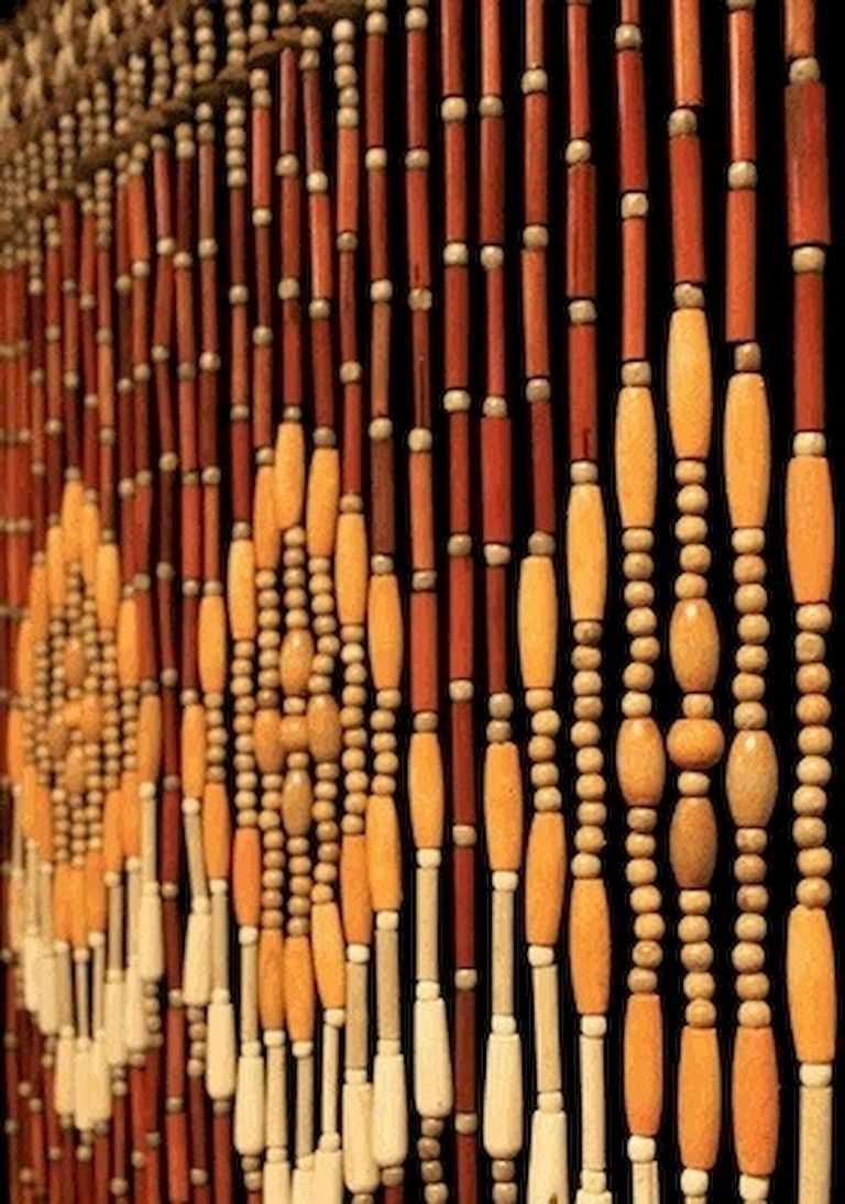 Штора аркой из бамбука