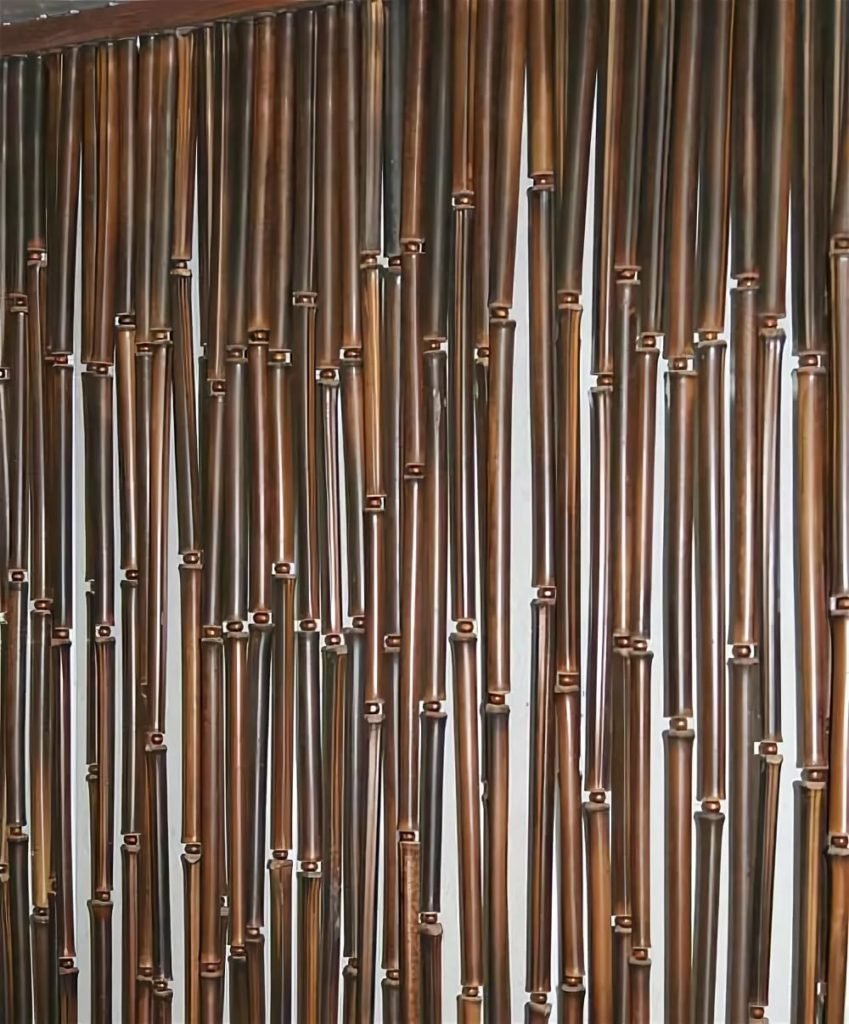 Деревянные занавески на дверной проем