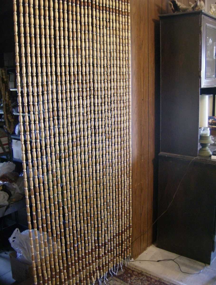 Штора из деревянных бусин 90х2000 Березка