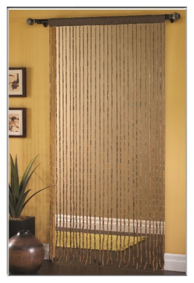 Деревянные шторы на дверной проем