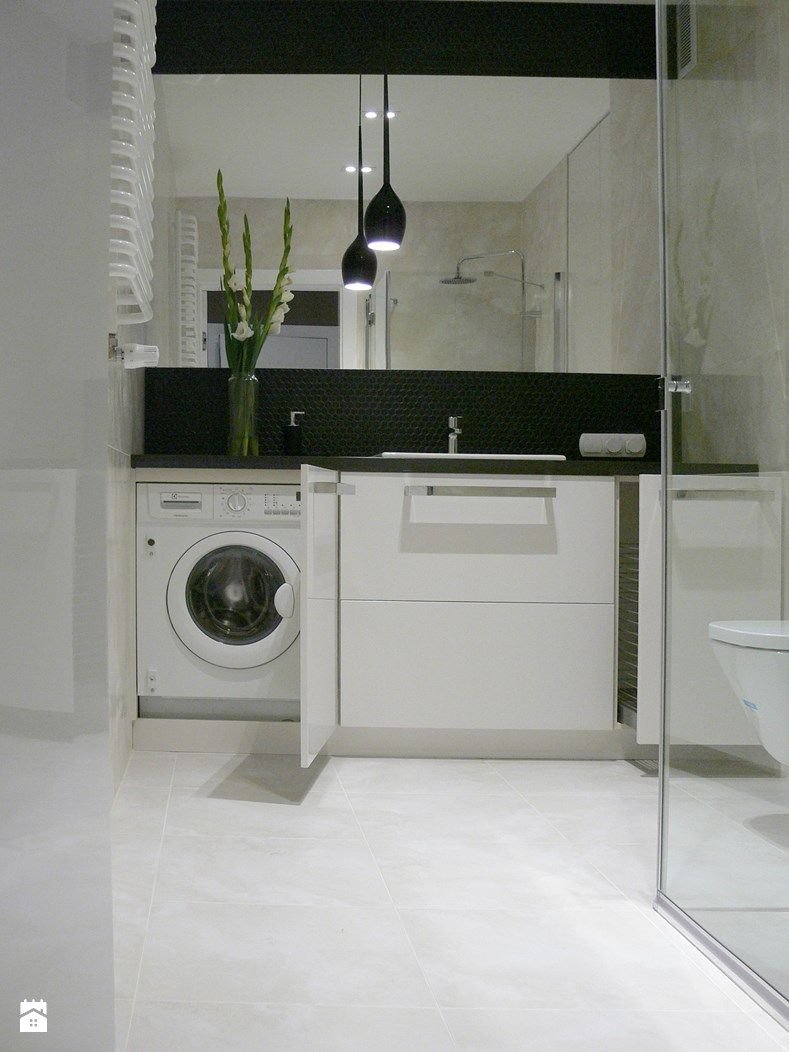 Интерьер ванной комнаты с Единой столешницей