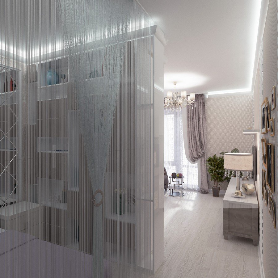 Перегородка штора для зонирования комнаты