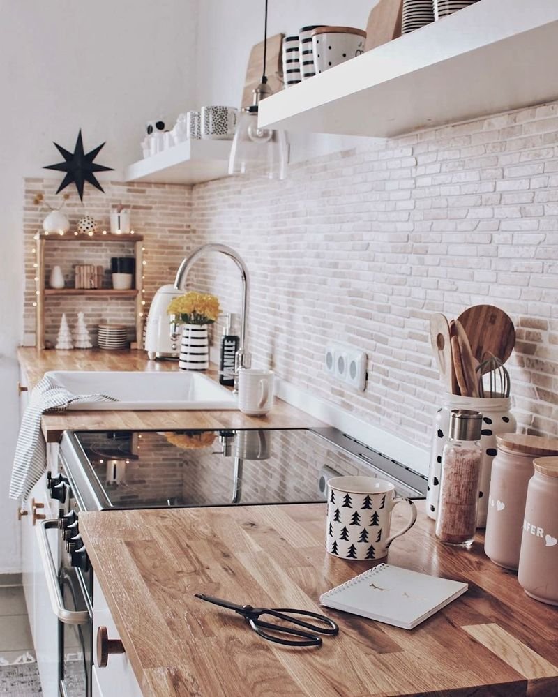 Маленькая кухня в стиле хюгге