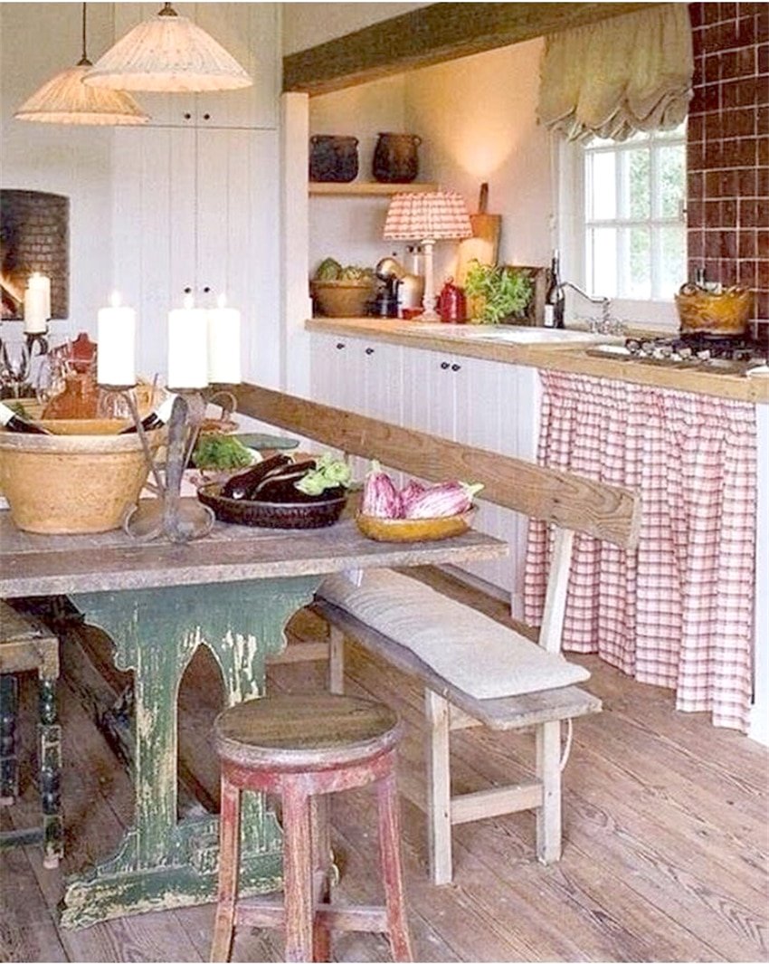 Летняя кухня в деревенском стиле
