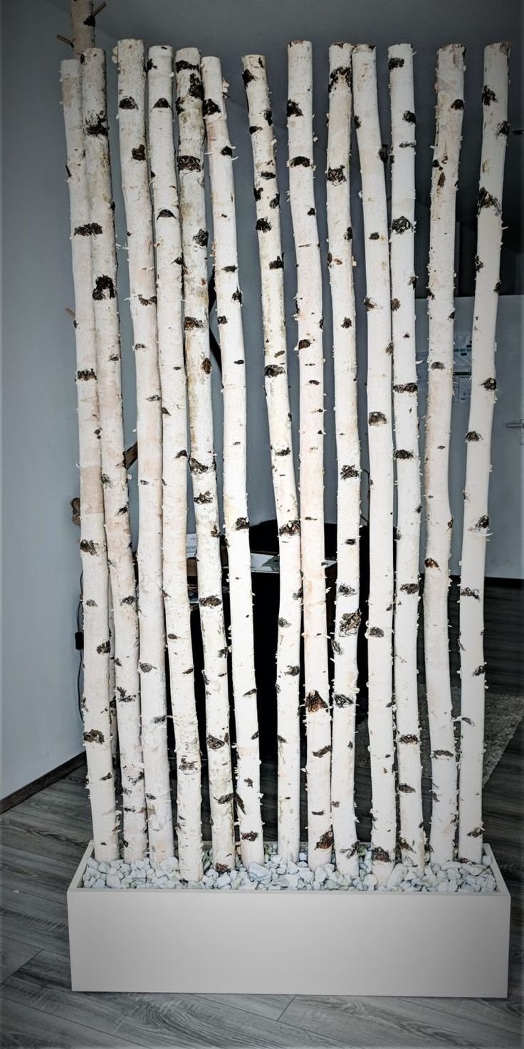 Декор из березовых стволов