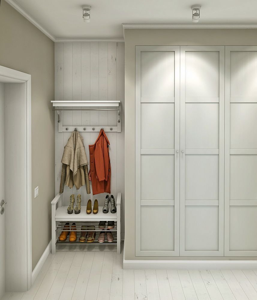 Шкаф прихожая "Неоклассика" цвет патина