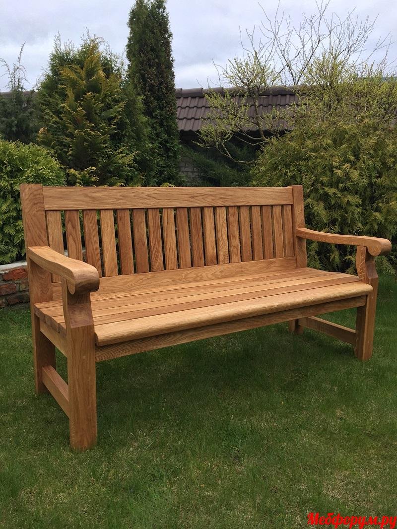 Лавочка из цельного дерева