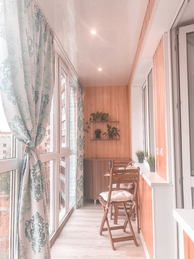 Необычные шторы на балкон