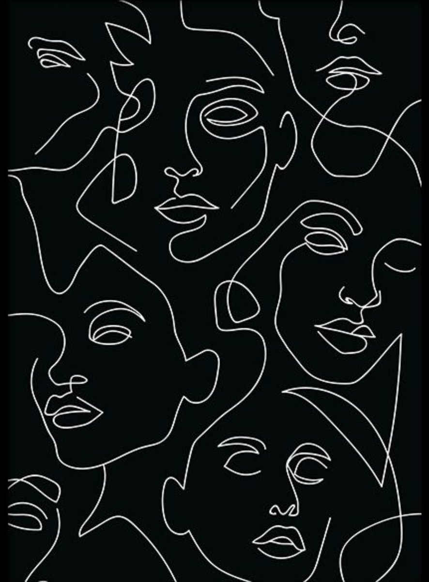 Лицо одной линией Эстетика