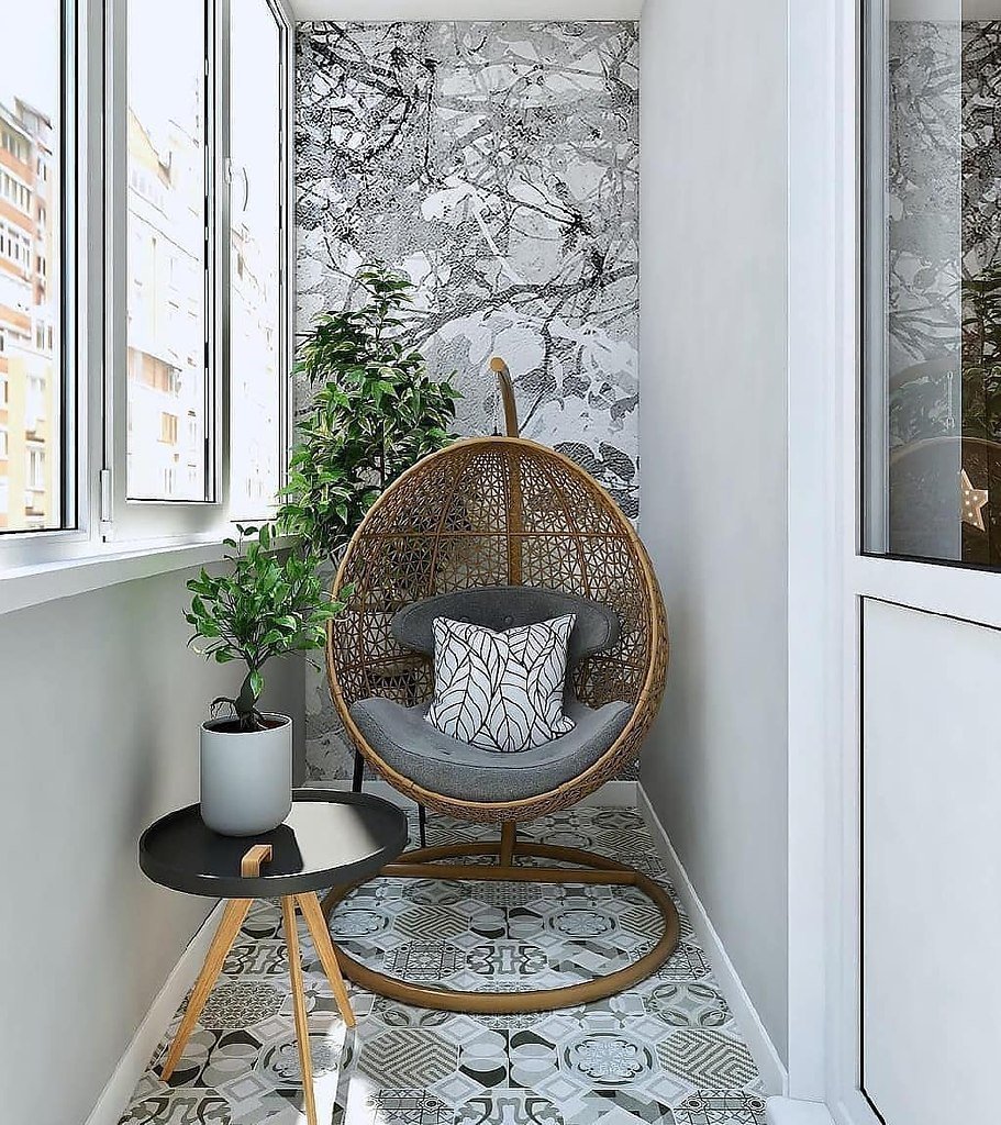 Круглое кресло на балкон