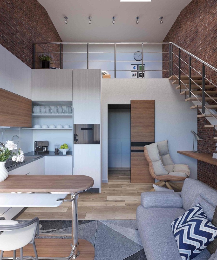 Двухуровневая студия 20 кв высота 3.2