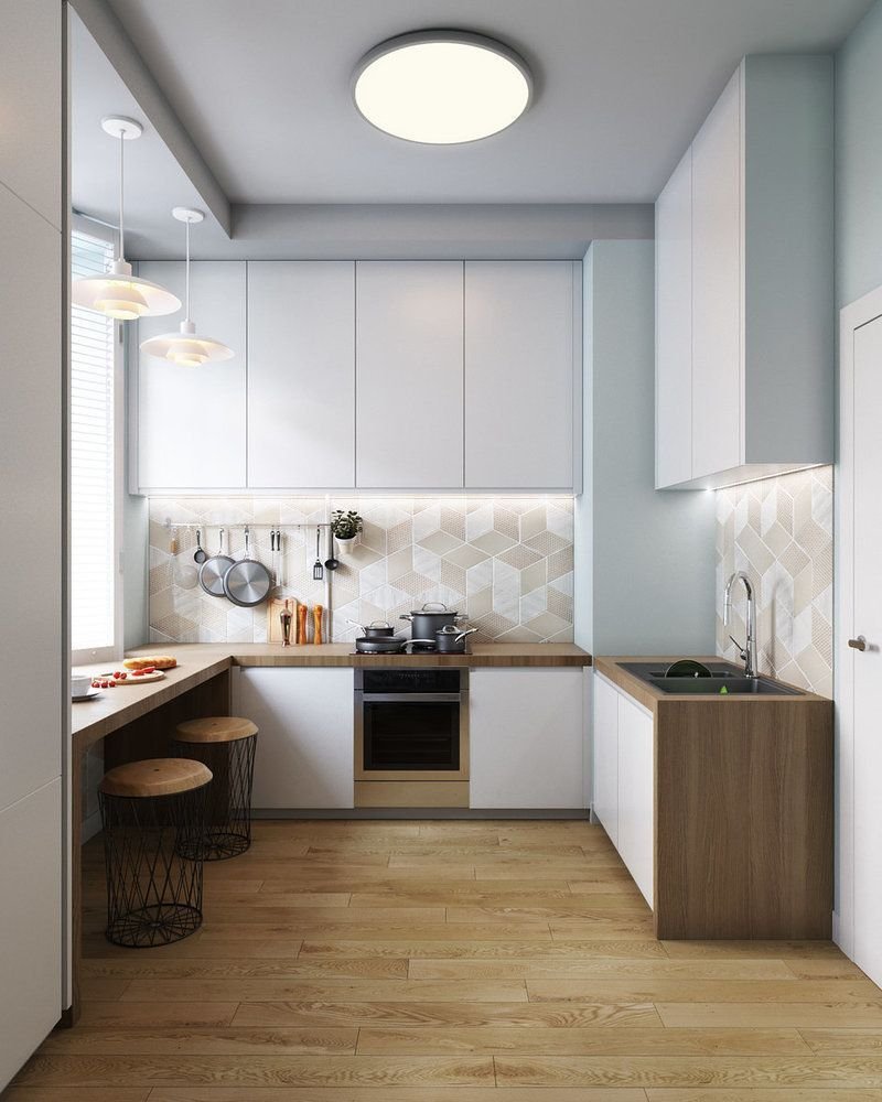 Интерьер кухни в двухкомнатной квартире