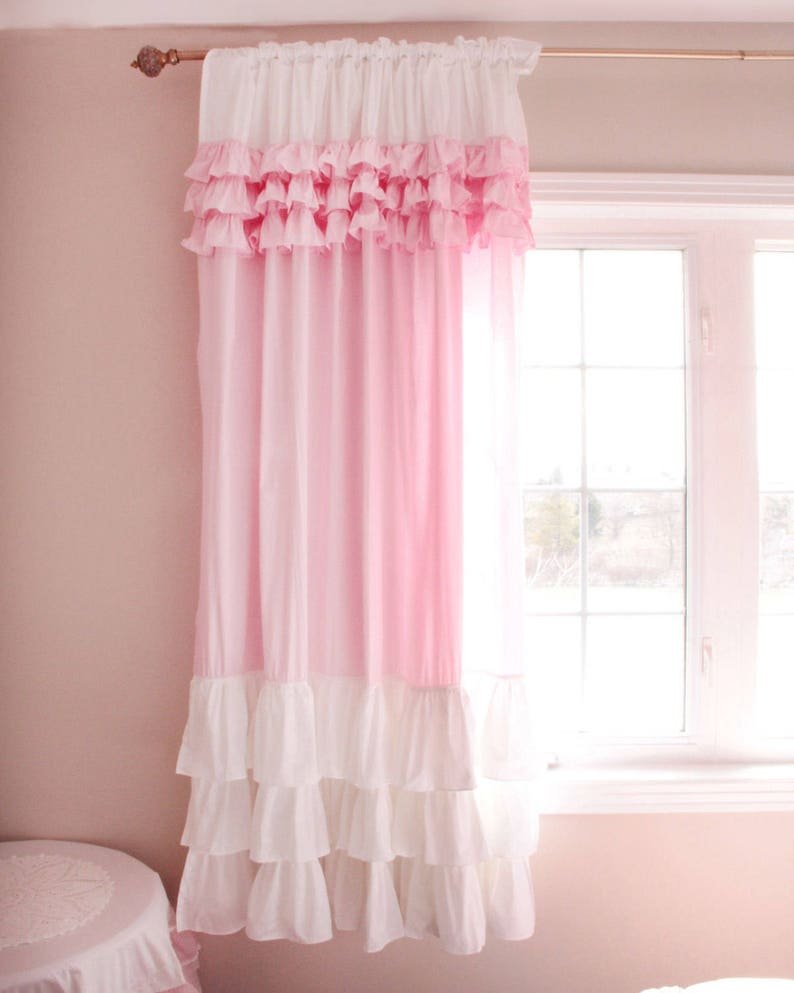 Шторы в спальню с оборкой