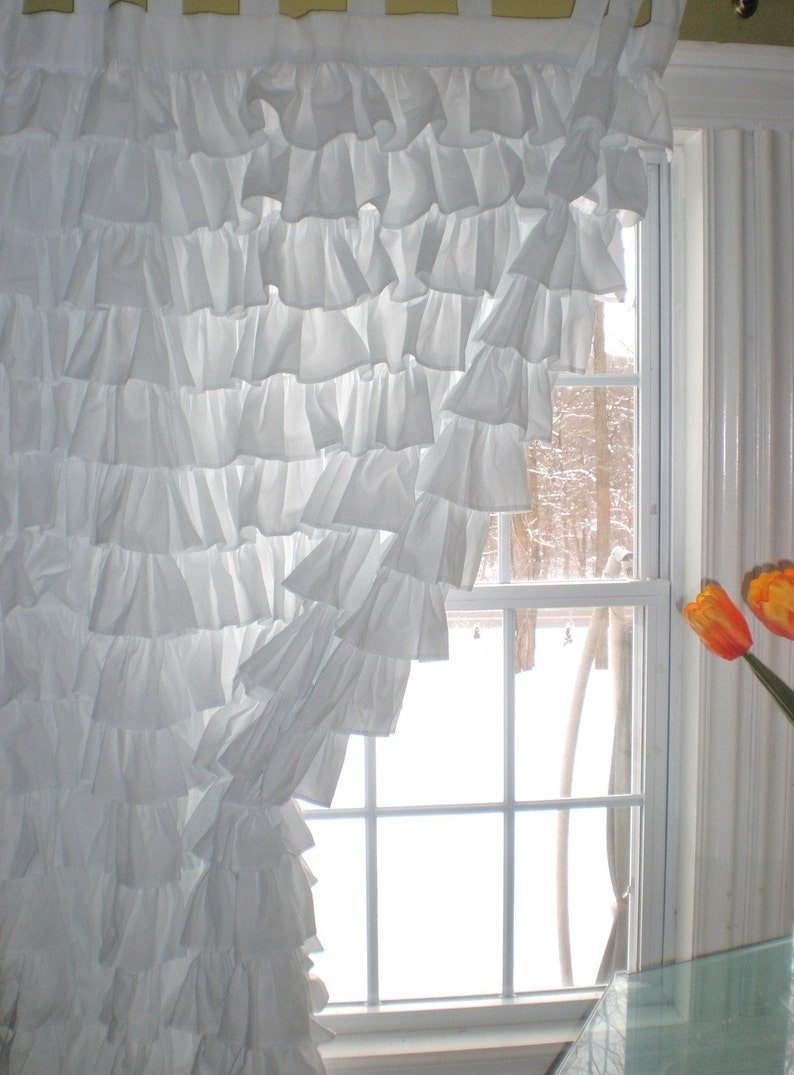 Тюль с рюшами