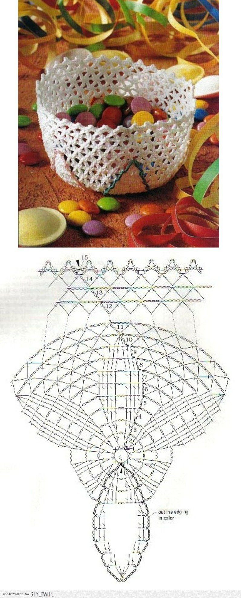 Вязание крючком вазочки корзинки