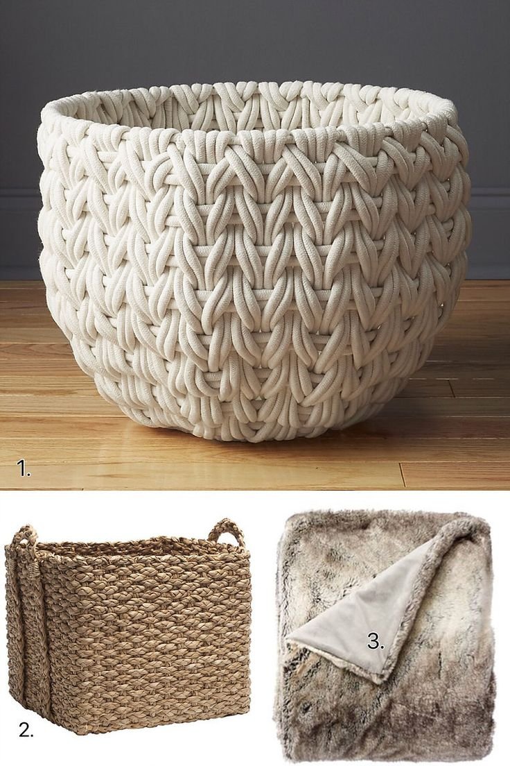 Вазы из трикотажной пряжи