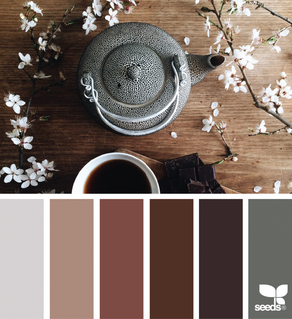 Сочетание серого и коричневого в интерьере