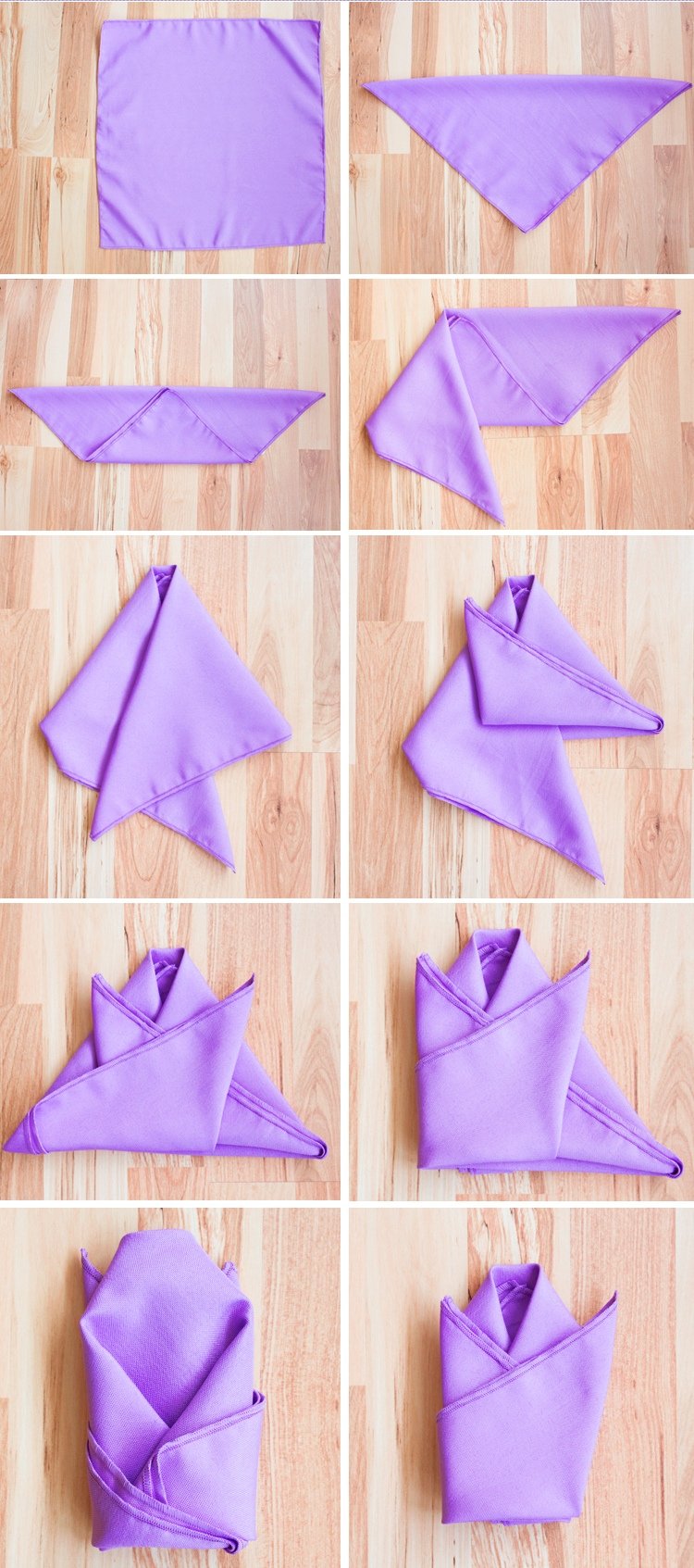 Как красиво сложить салфетки