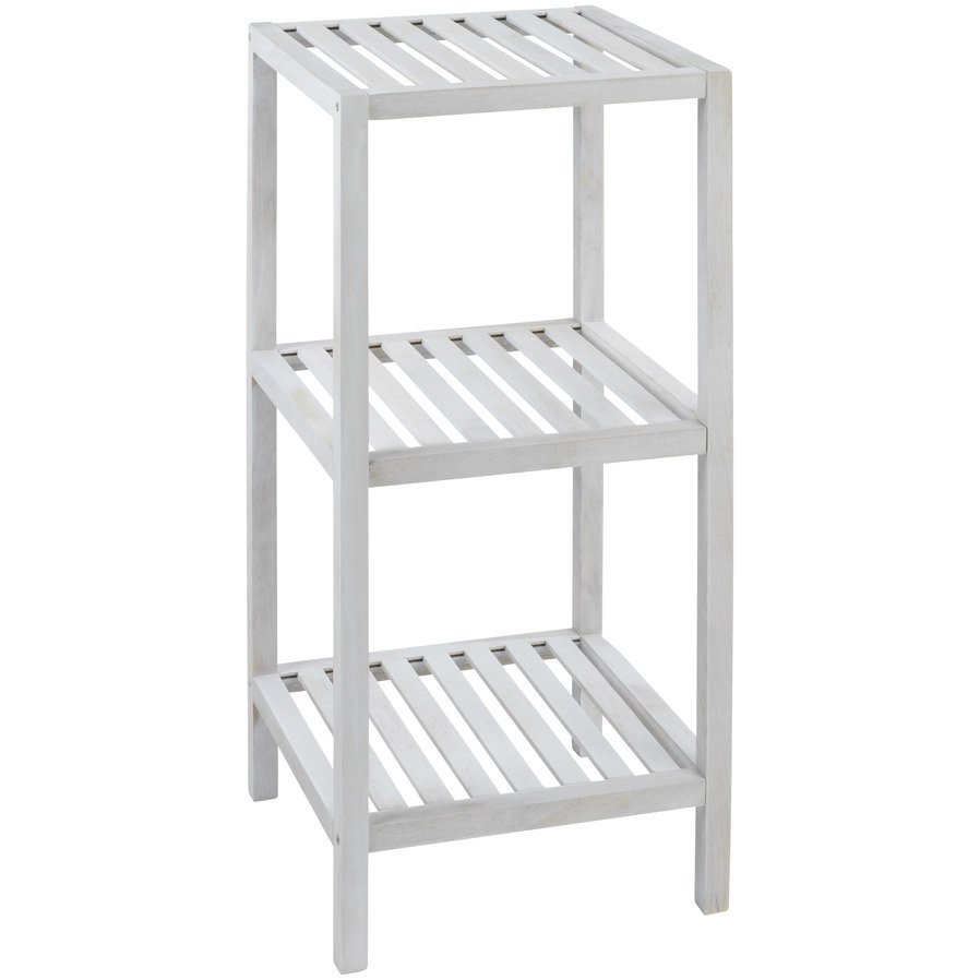 Деревянный стеллаж в ванную