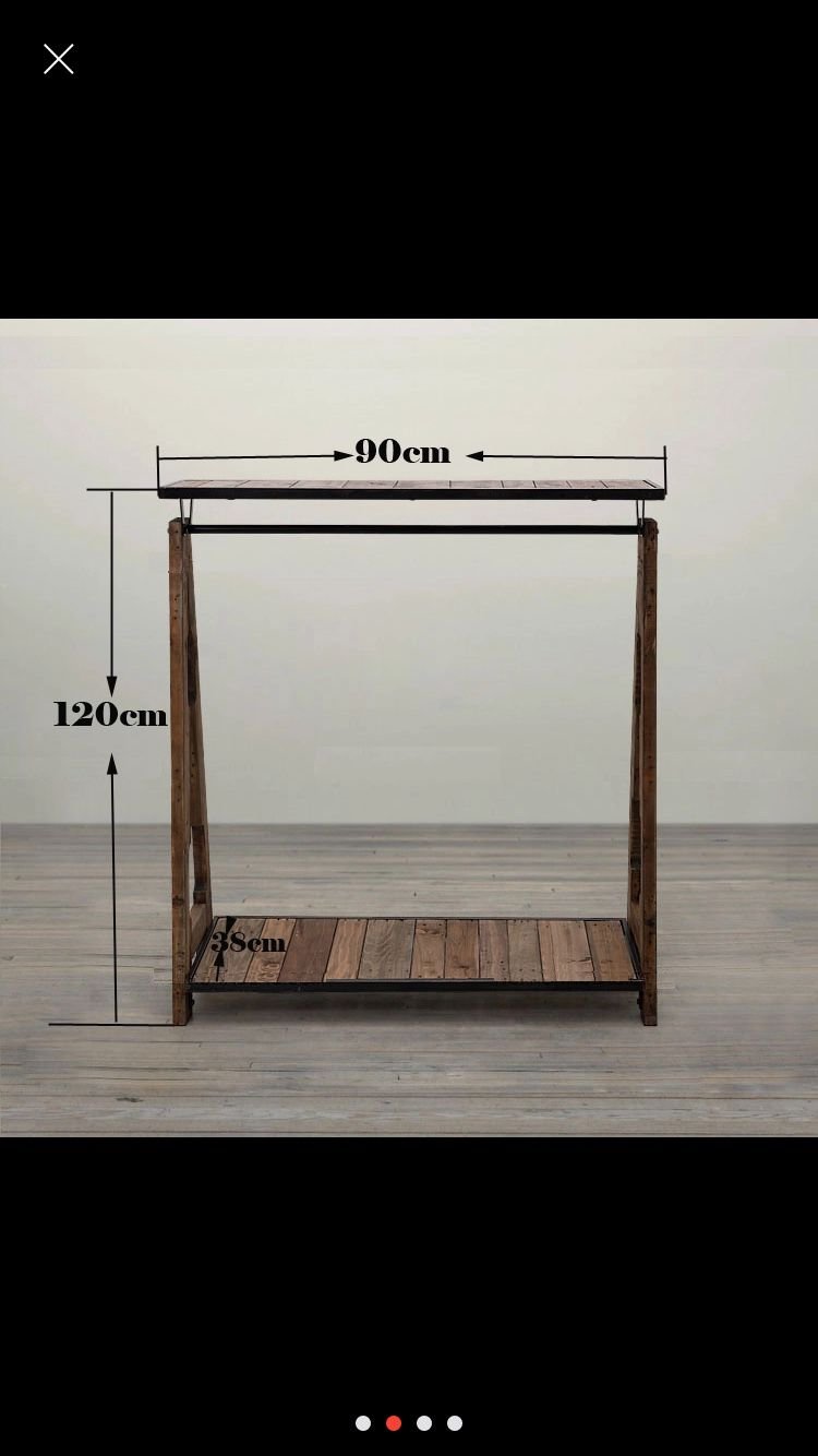 Напольная вешалка в стиле лофт передвижная