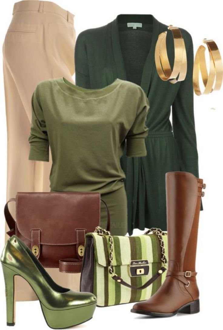 Одежда в оливковых тонах