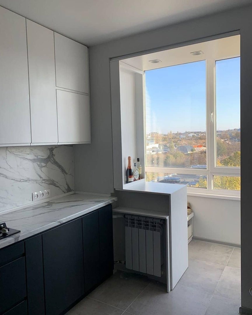 Объединение лоджии с кухней