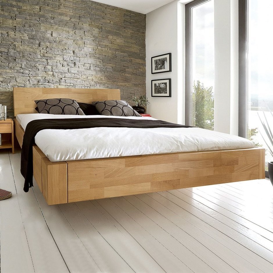 Кровати из бруса в стиле лофт