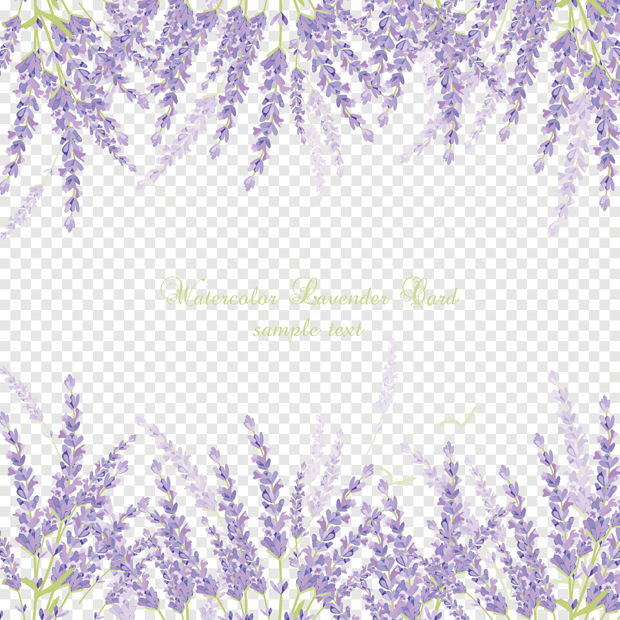 Акварельная рамка Лаванда