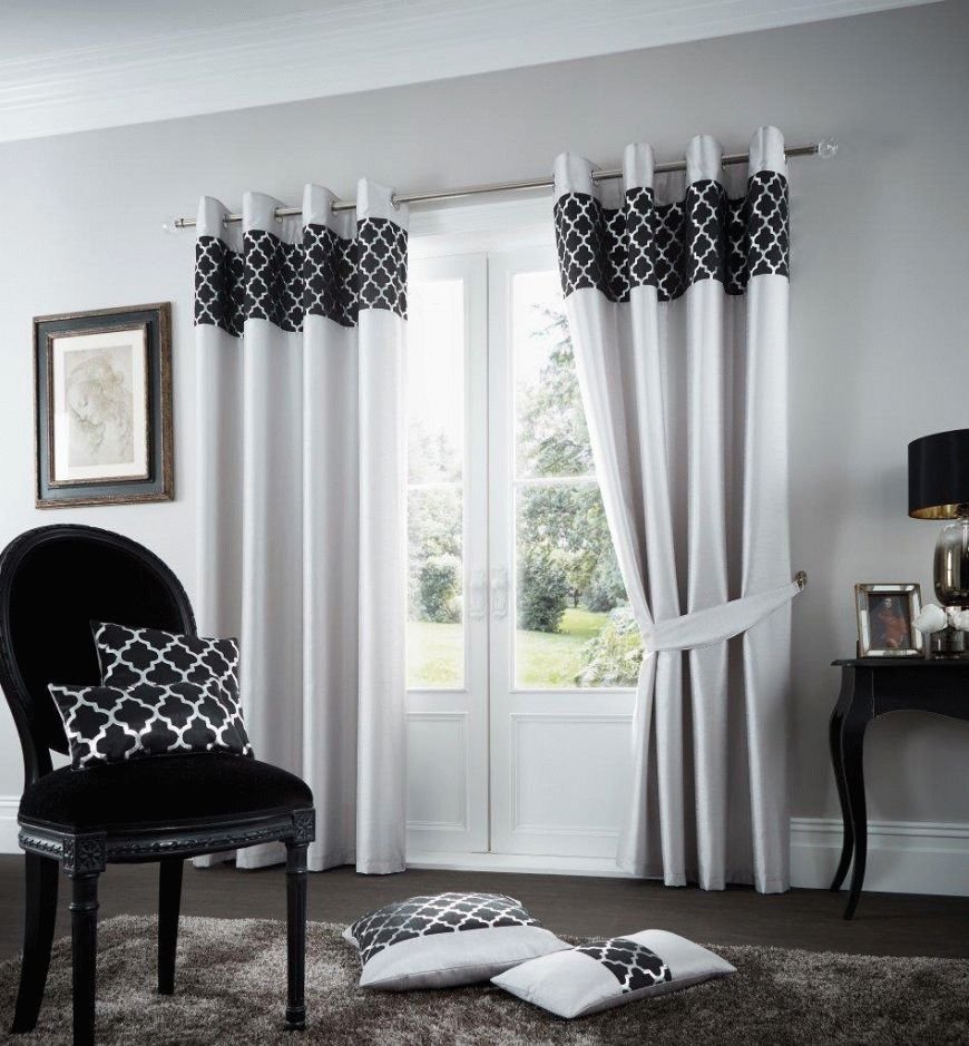 Черно белые шторы