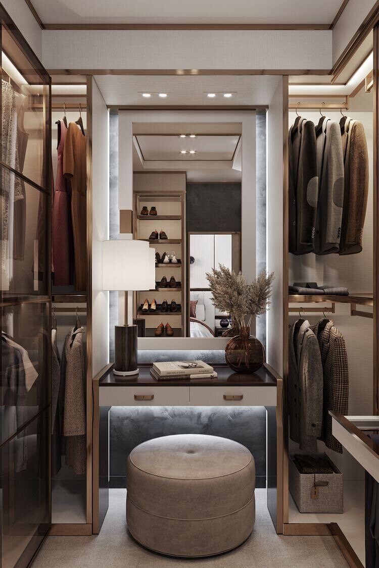 Спальня с ванной и гардеробной