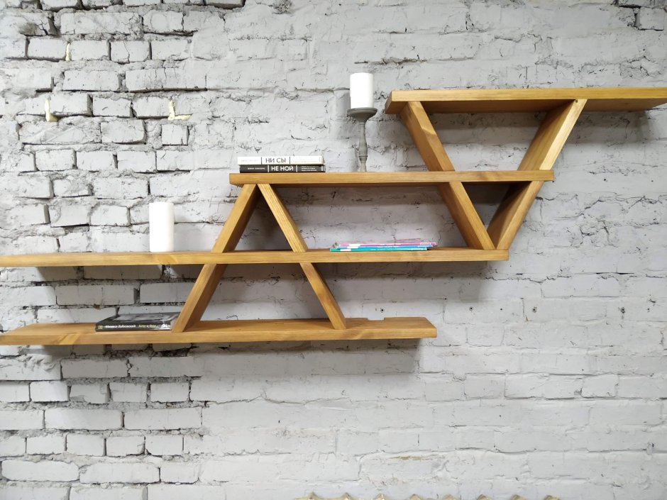 Крепление деревянная полка