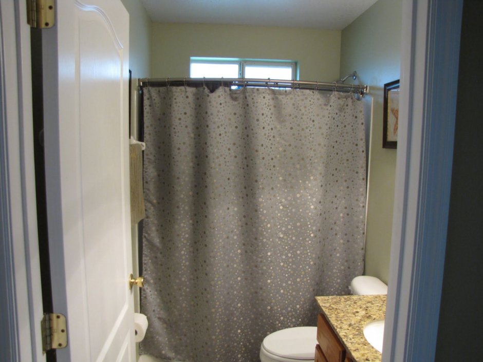 Душ в нише штора