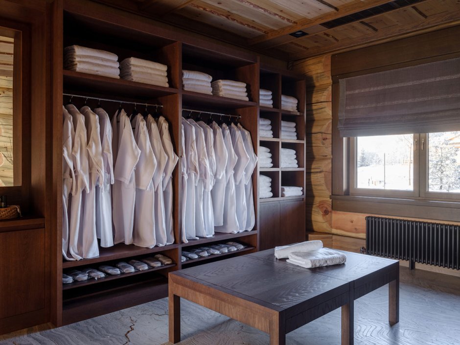Гардеробная в бане