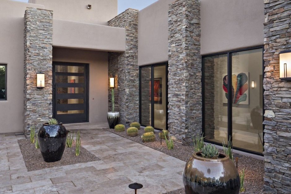 Натуральный камень в экстерьере