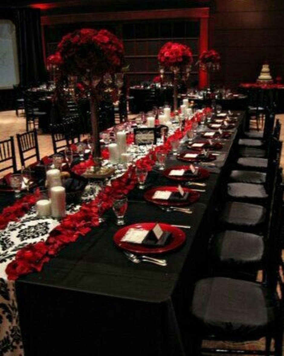 Банкетный зал в черно Красном стиле