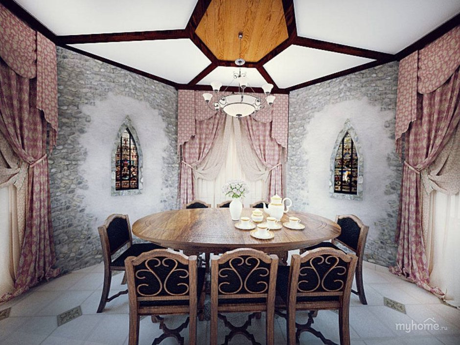 Готический интерьер столовой