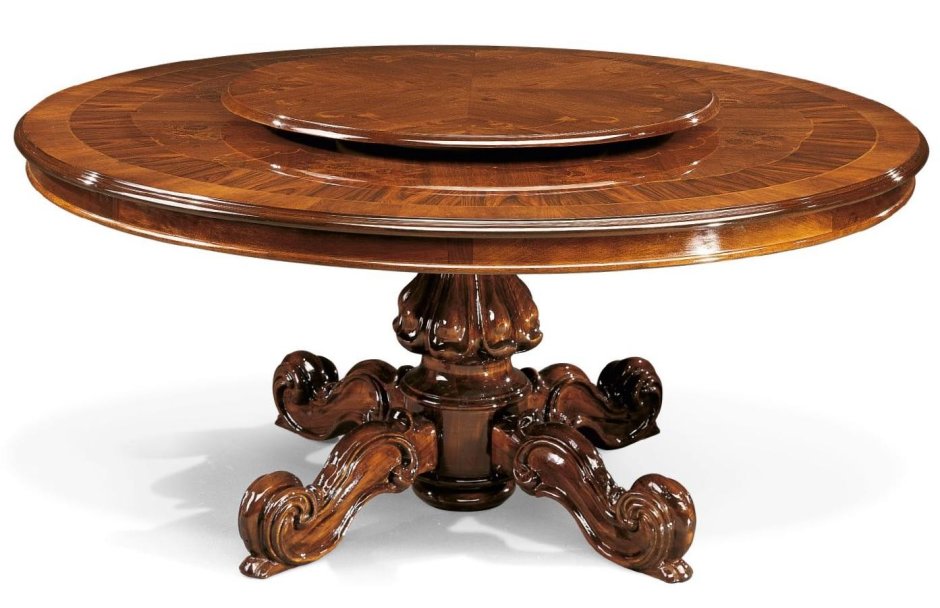 Круглый деревянный стол