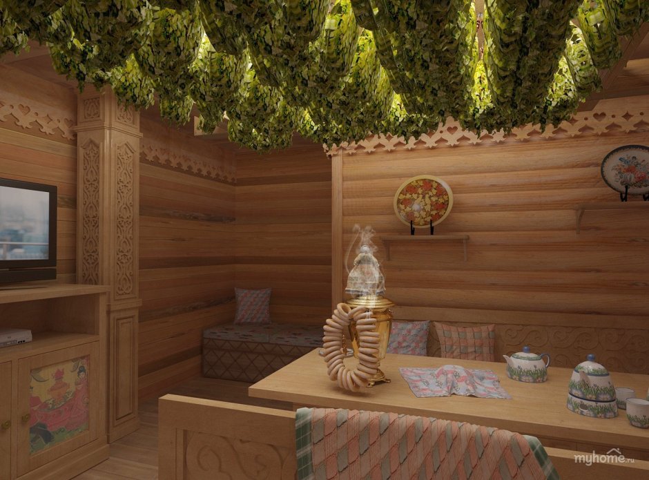 Диван для бани в комнату отдыха