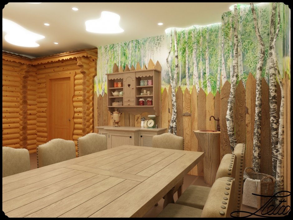 Отделка комнаты отдыха в бини