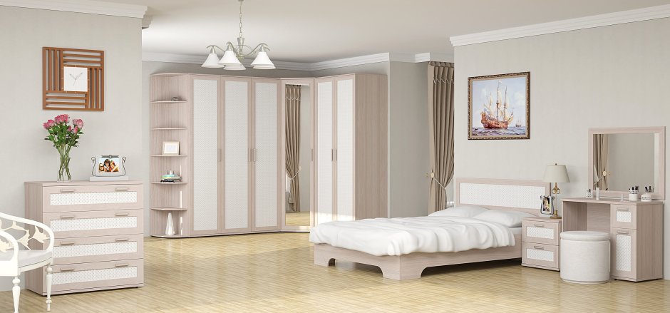 Комод Ливерпуль белый/ясень ваниль 10.103