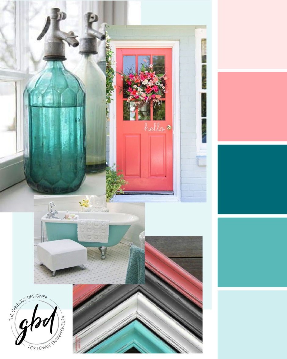 Цветовая палитра Корал бирюза