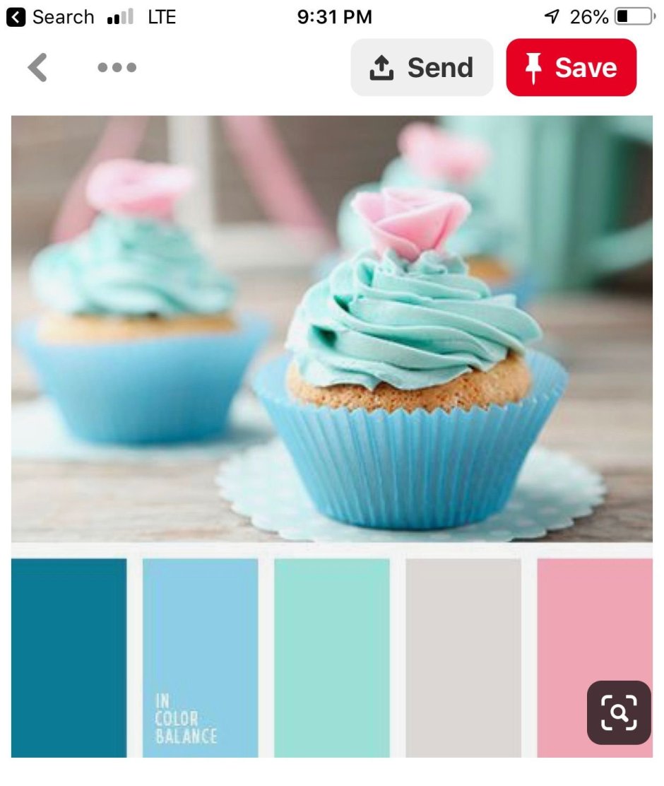 Мятный цвет палитра