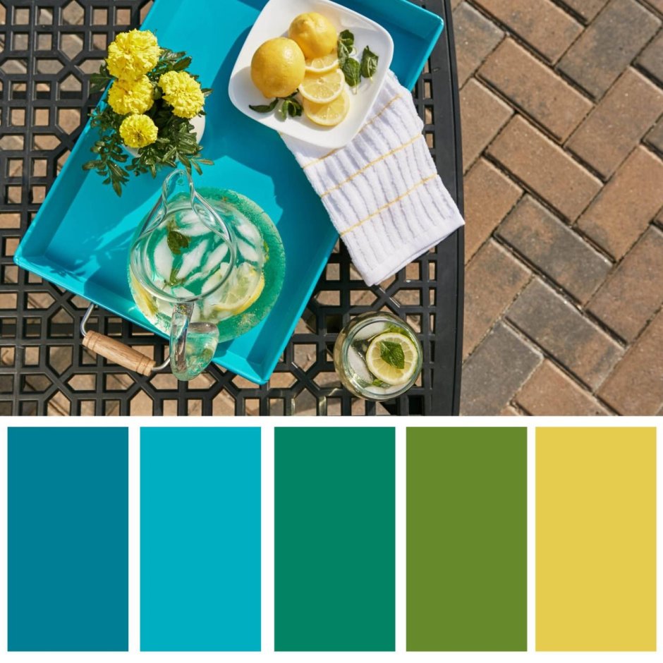 Бирюзовый цвет сочетание