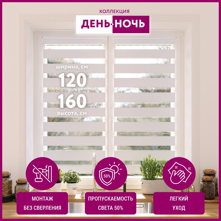 Рулонные шторы на кухню