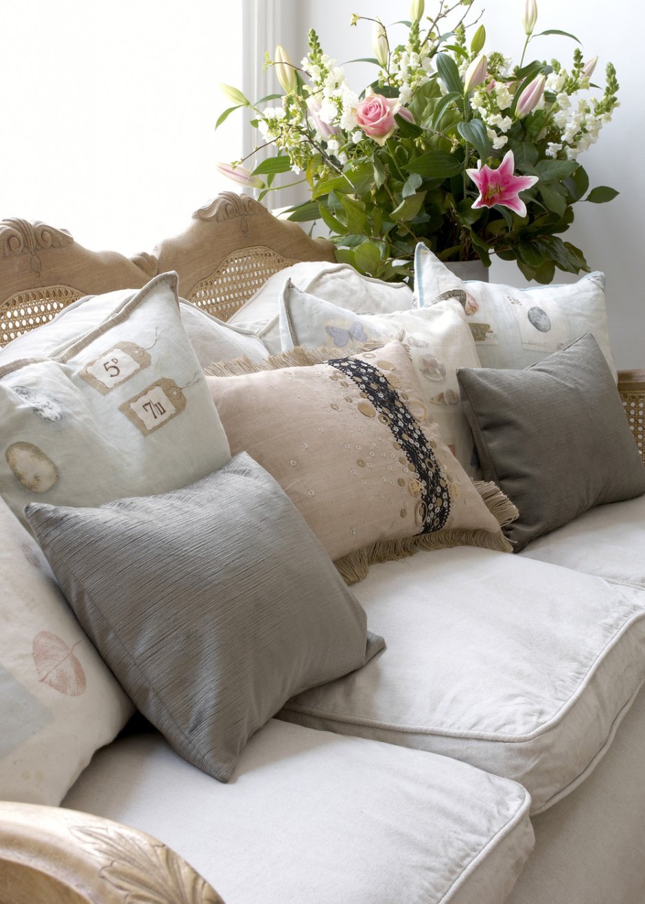 Наволочки из льна с кружевом