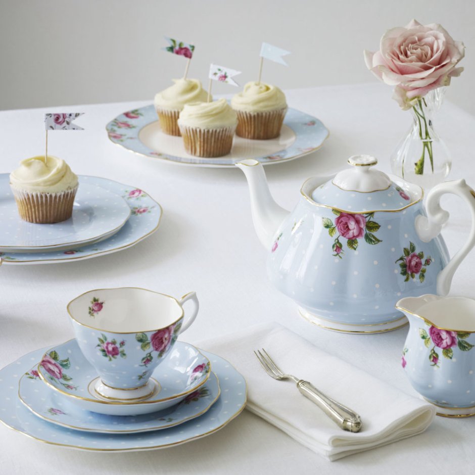 Royal Albert чайная пара Polka Rose
