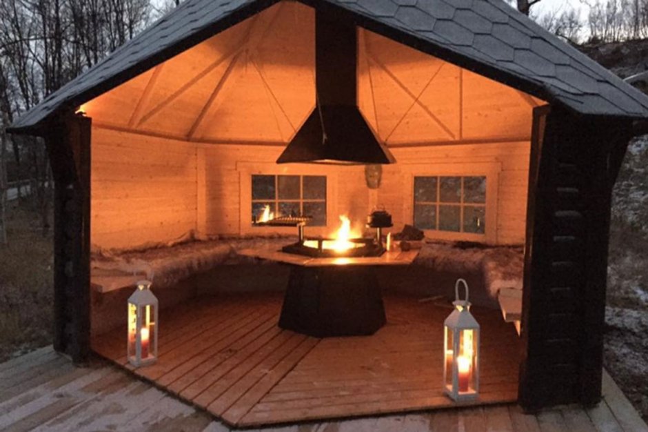 Беседка с очагом