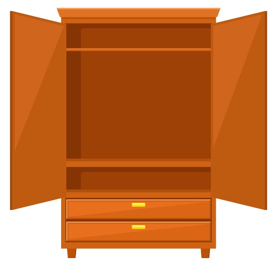 Открытый шкаф рисунок