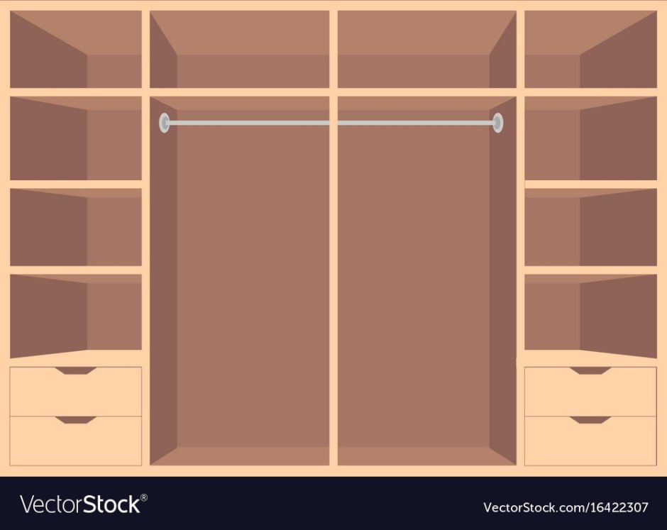 Шкаф для одежды нарисованный для детей