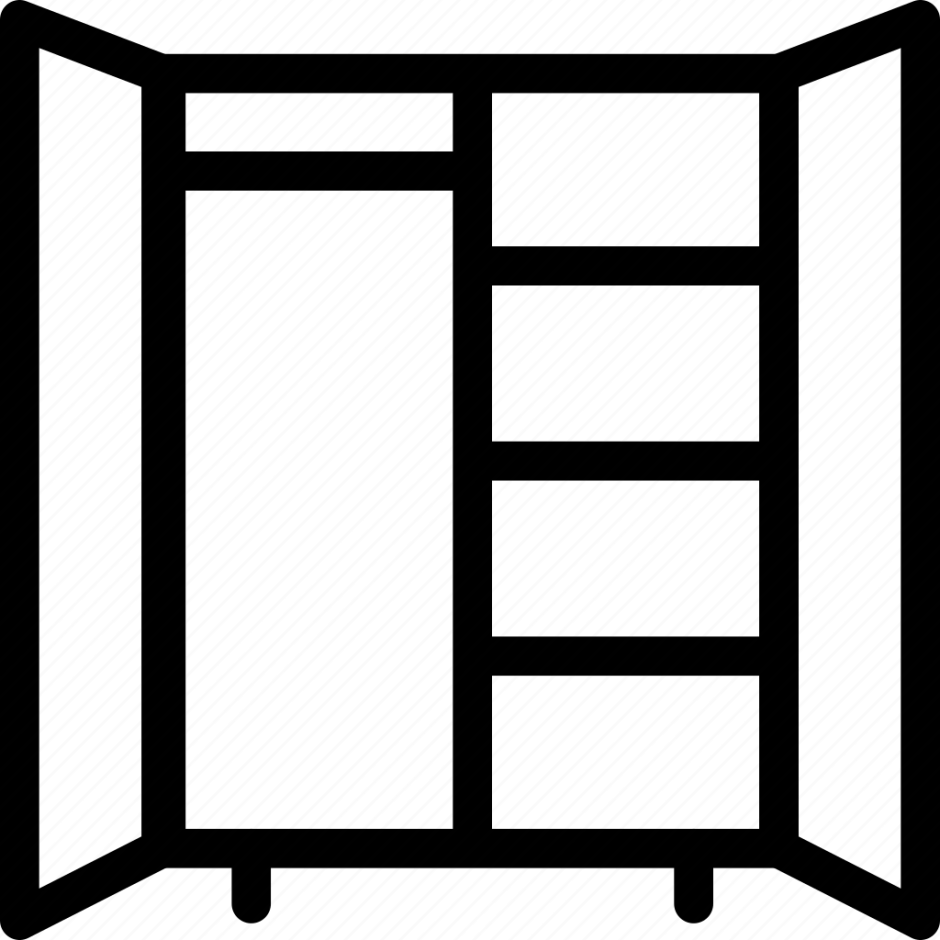 Шкаф купе на белом фоне